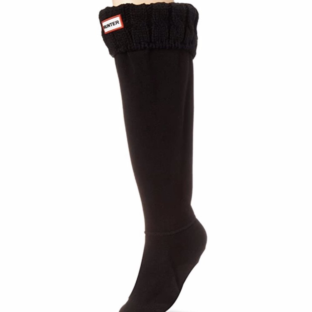 Hunter Black Fleece Rain Boot Socks